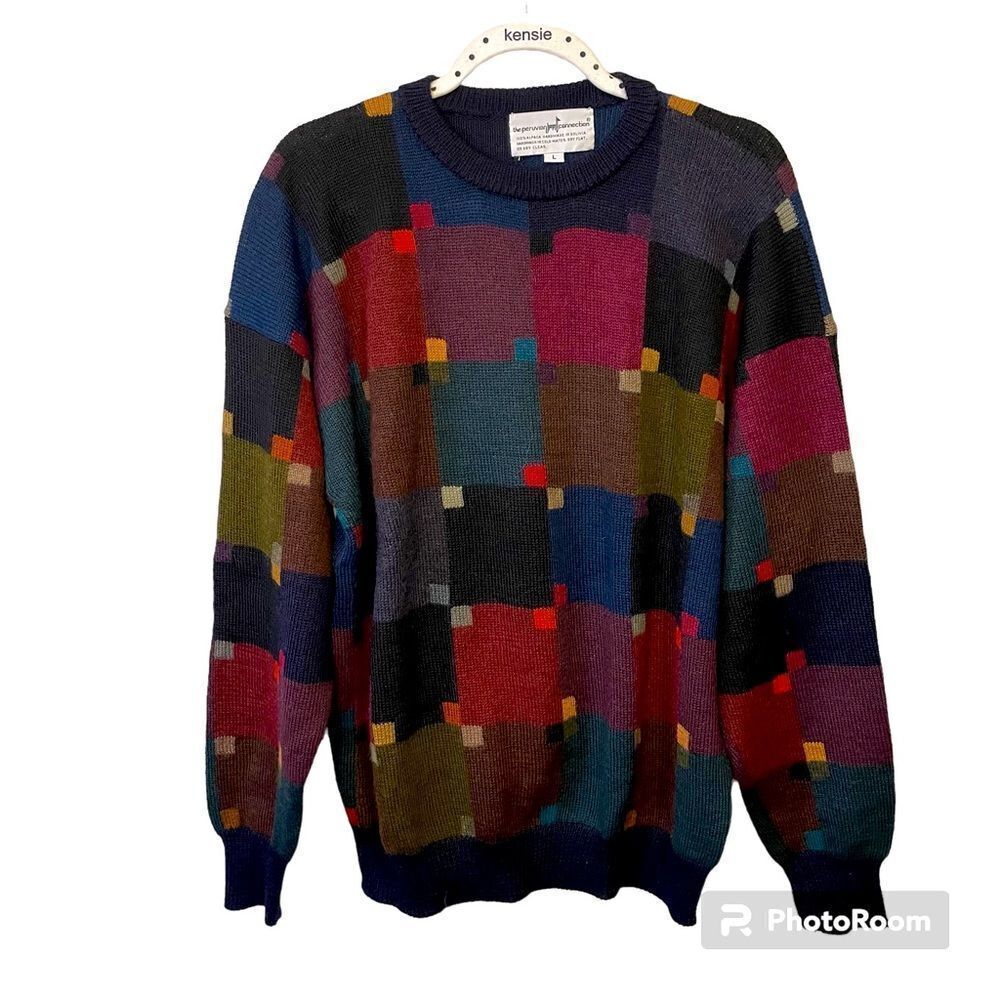 Peruvian Connection Abstract 100% Alpaca Vintage … - image 1
